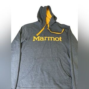 MARMOT Logo Hoodie‎ Pullover Men's Medium Blue